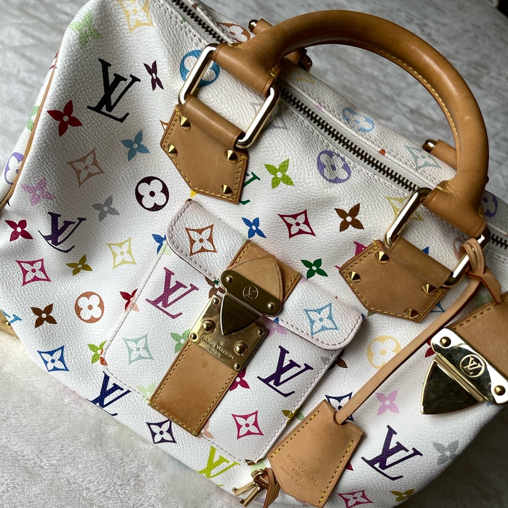 Louis Vuitton White Monogram Multicolore Speedy